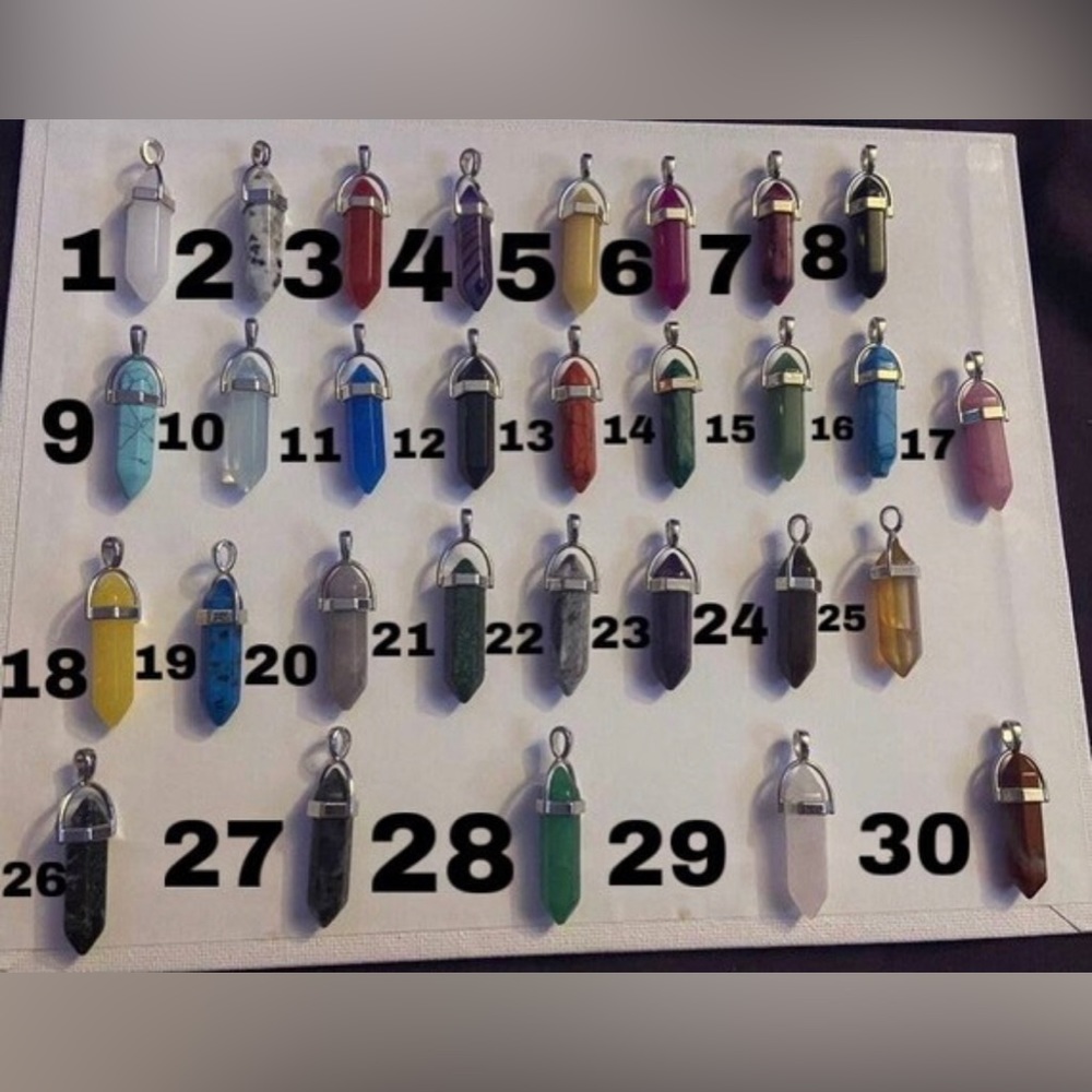 30 Silver Crystal Pendant Necklaces | Crystal Point Pendant